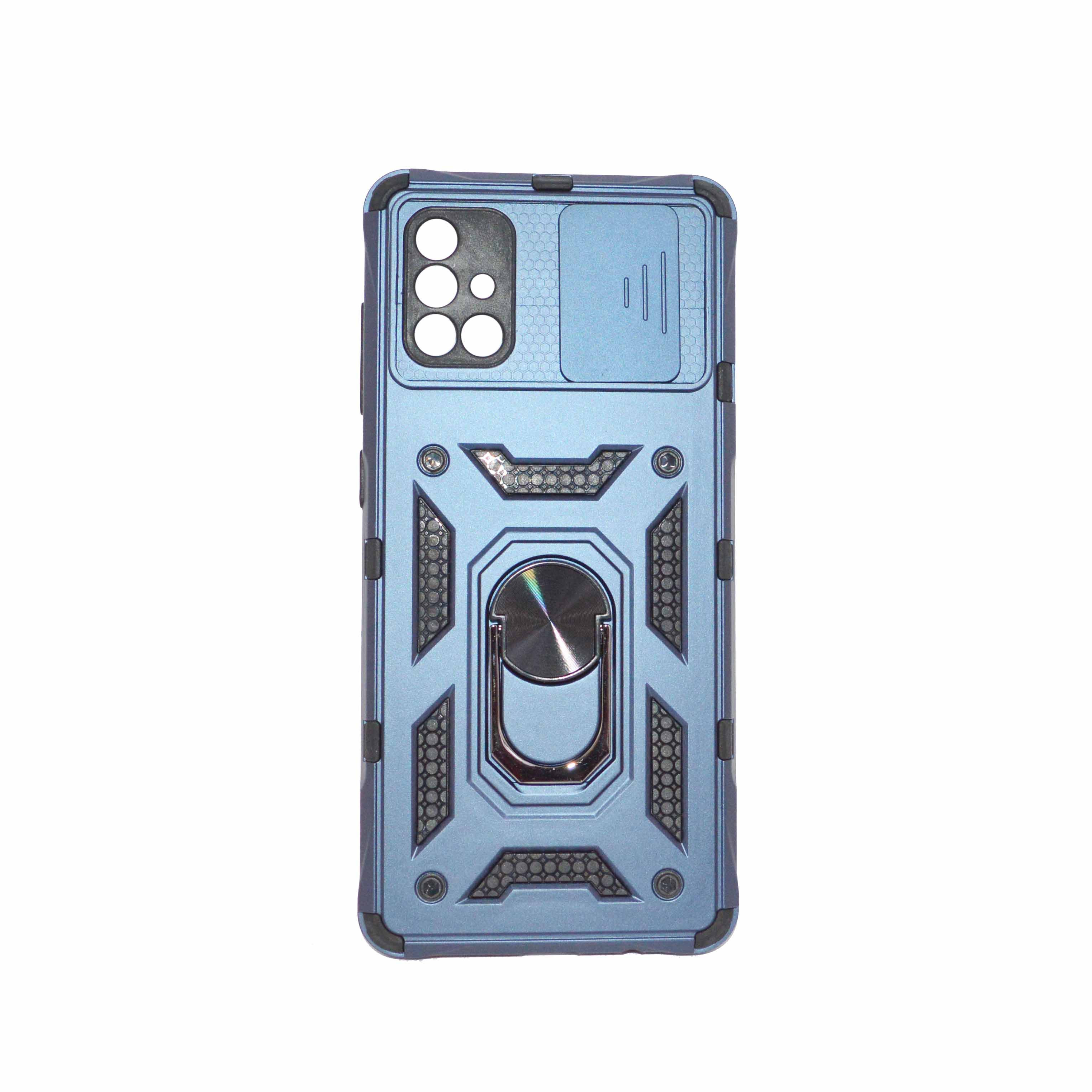 SAMSUNG  A71 4G Blue Armor Cover Military Grade Protection Built-in Kickstand Car Holder Mobile Phone Case